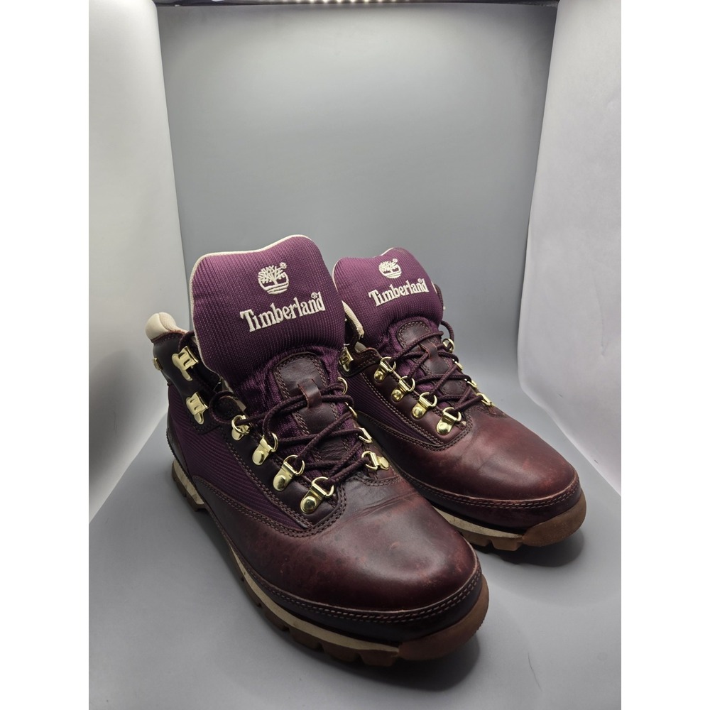 Timberland Field Boot 35542 Men's 9.5M Burgundy Leather Legend Style Beef & Broc